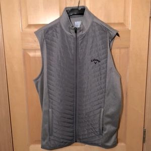 Callaway gray fleece lined golf vest